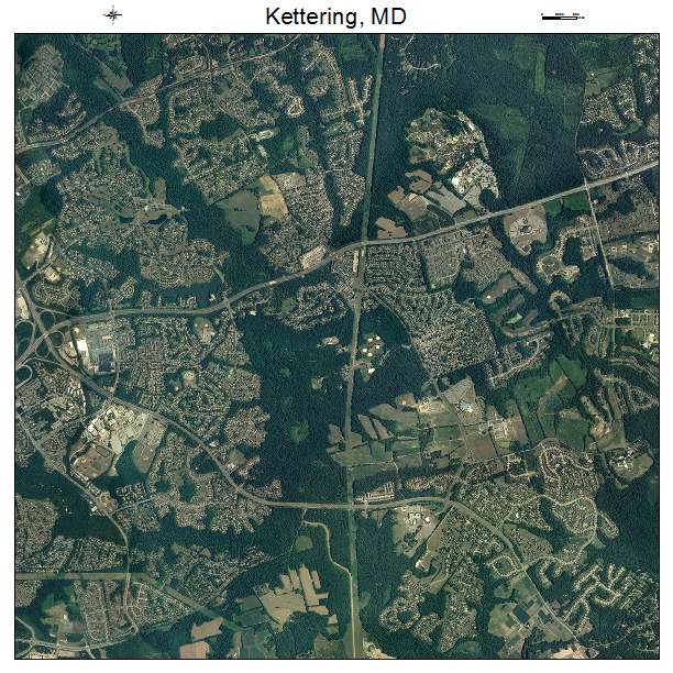 Kettering, MD air photo map