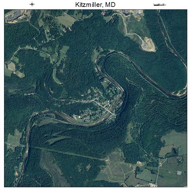 Kitzmiller, MD air photo map