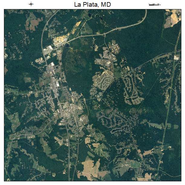 La Plata, MD air photo map