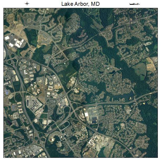 Lake Arbor, MD air photo map