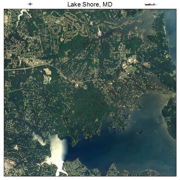 Lake Shore, MD air photo map