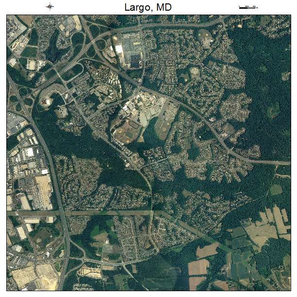 Largo, MD air photo map