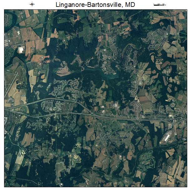 Linganore Bartonsville, MD air photo map