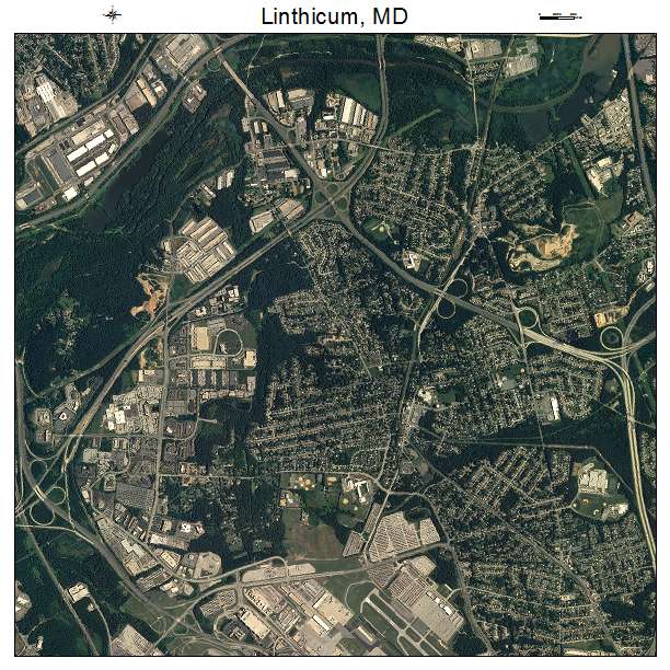 Linthicum, MD air photo map