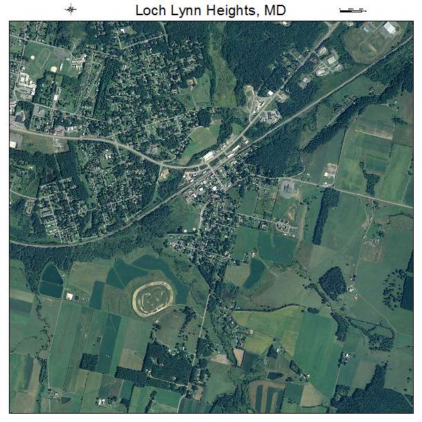 Loch Lynn Heights, MD air photo map