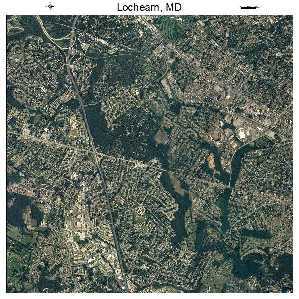 Lochearn, MD air photo map