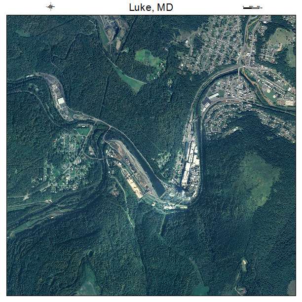 Luke, MD air photo map