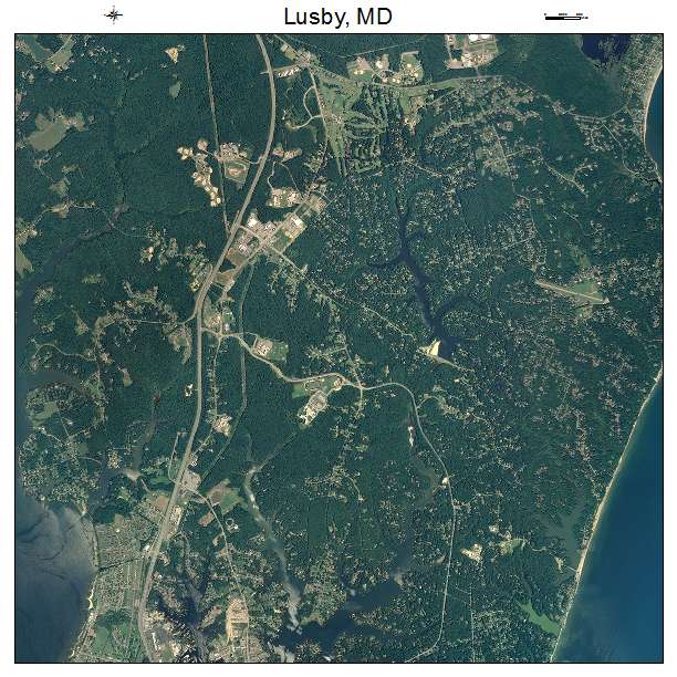 Lusby, MD air photo map