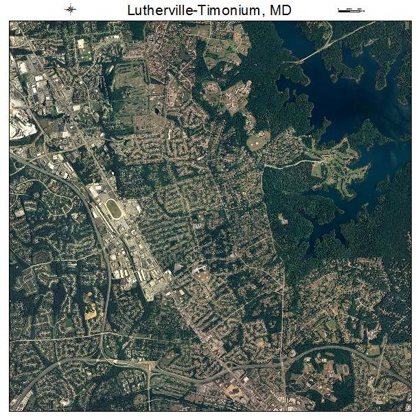Lutherville Timonium, MD air photo map