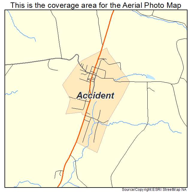 Accident, MD location map 