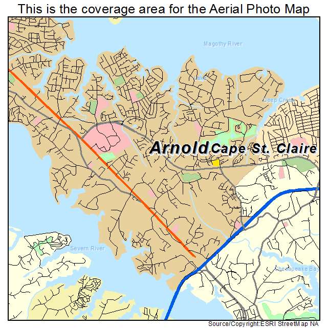 Arnold, MD location map 
