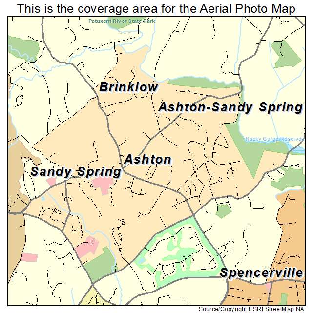 Ashton Sandy Spring, MD location map 