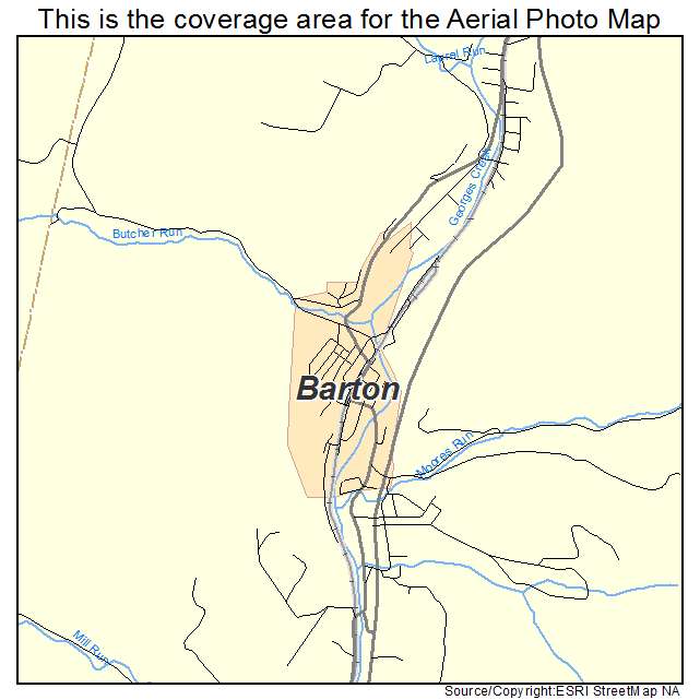 Barton, MD location map 