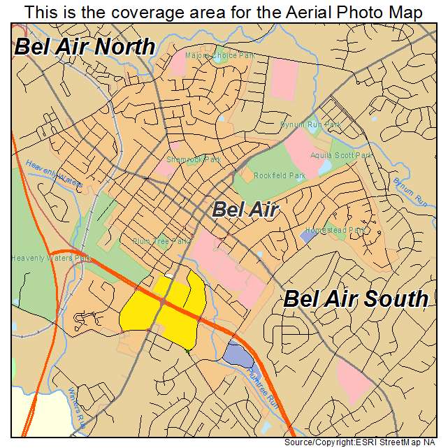Bel Air, MD location map 