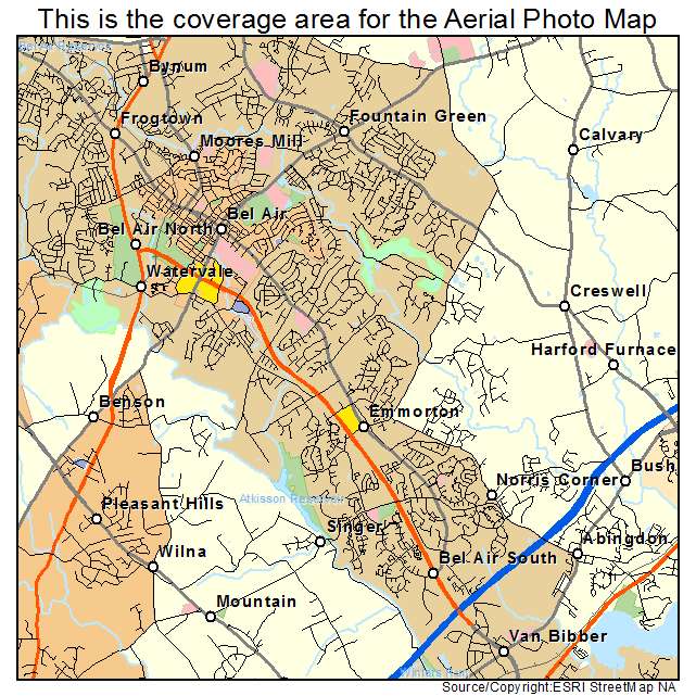 Bel Air South, MD location map 