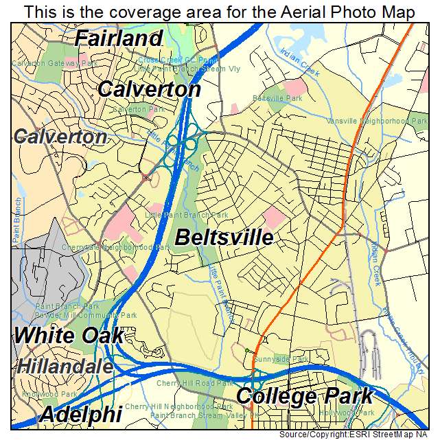 Beltsville, MD location map 
