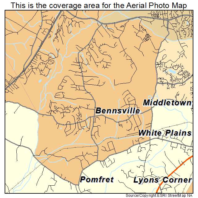 Bennsville, MD location map 