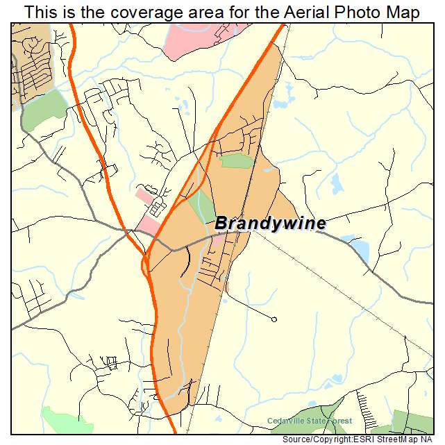 Brandywine, MD location map 