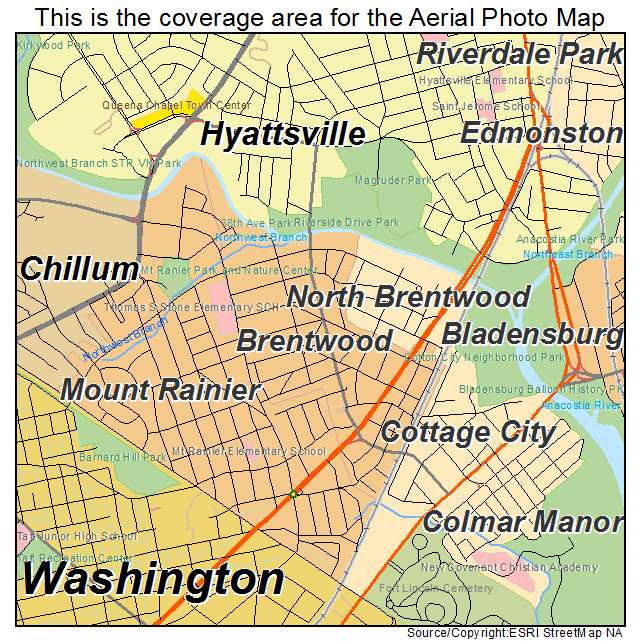 Brentwood, MD location map 