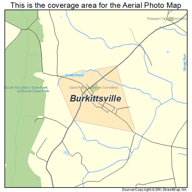 Burkittsville, MD location map 