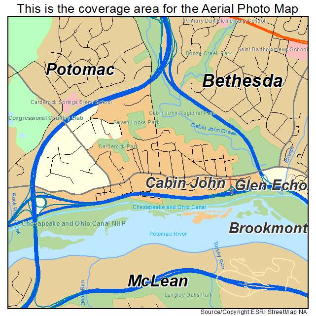 Cabin John, MD location map 