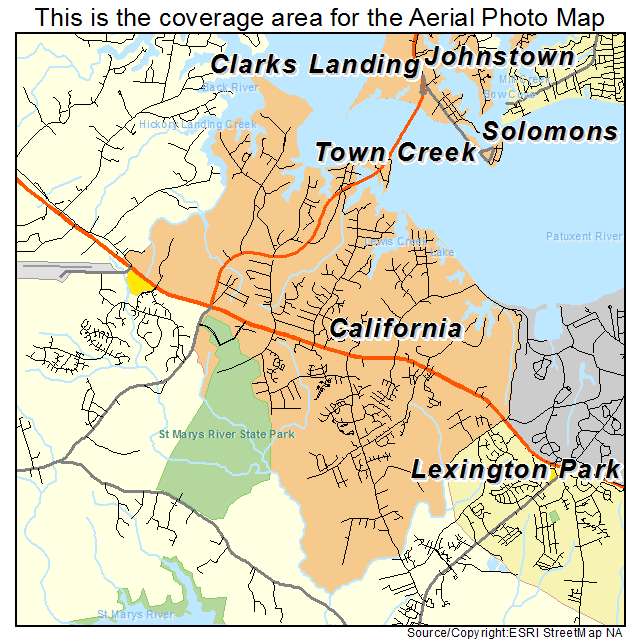 California, MD location map 