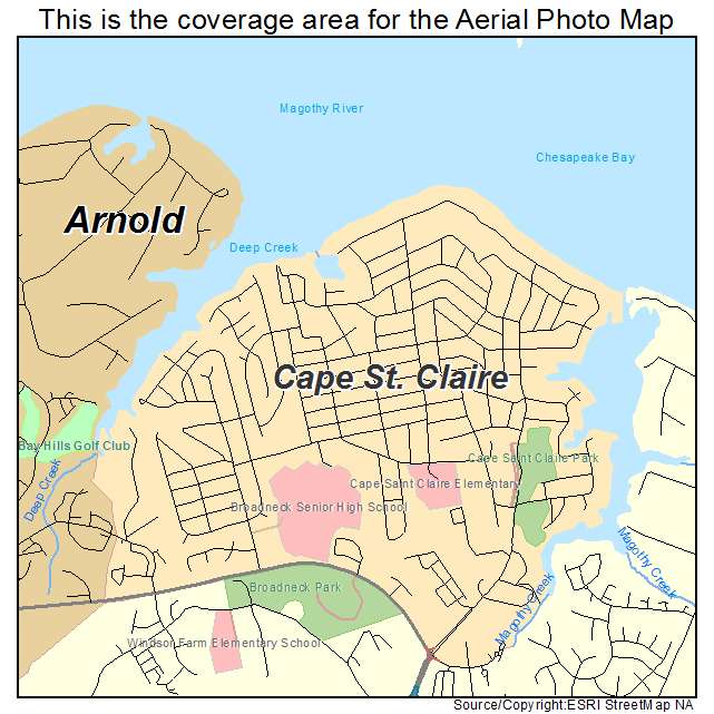 Cape St Claire, MD location map 