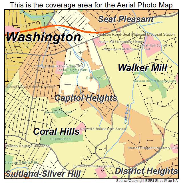 Capitol Heights, MD location map 