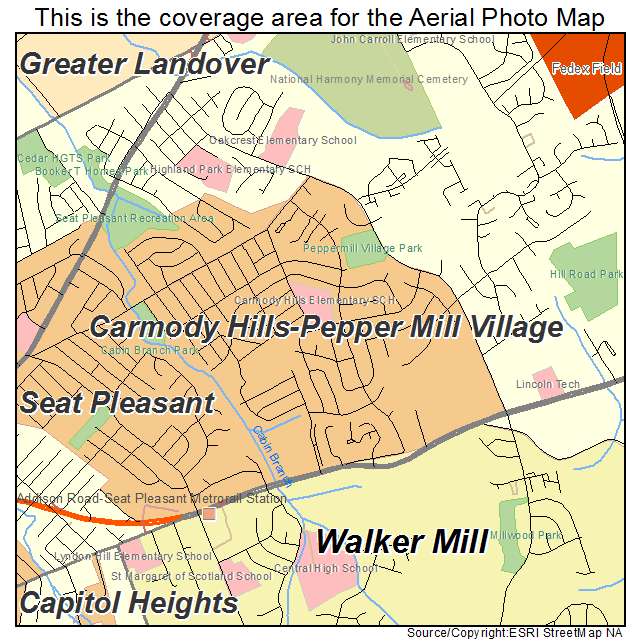 Carmody Hills Pepper Mill Village, MD location map 