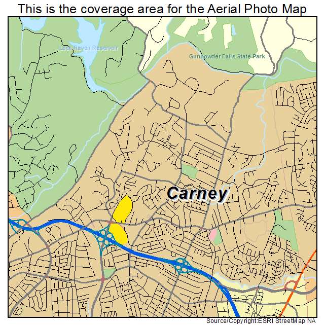 Carney, MD location map 