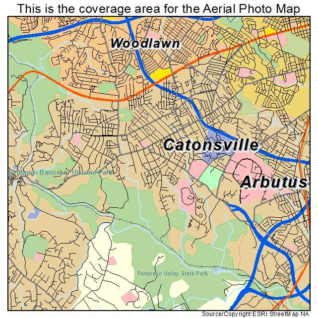 Catonsville, MD location map 