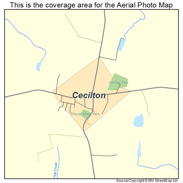 Cecilton, MD location map 