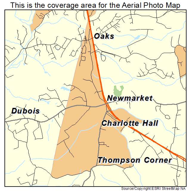 Charlotte Hall, MD location map 