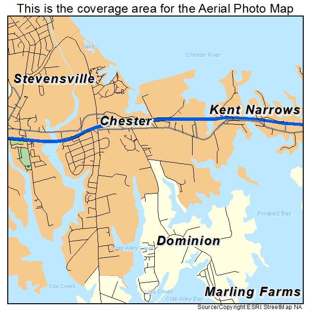 Chester, MD location map 