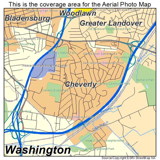 Cheverly, MD location map 