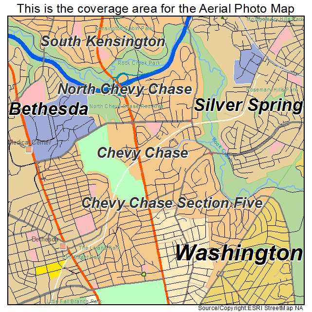 Chevy Chase, MD location map 