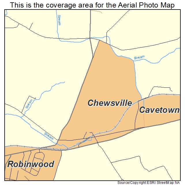 Chewsville, MD location map 