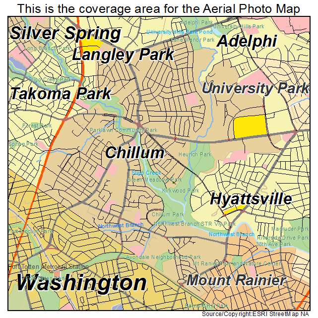 Chillum, MD location map 