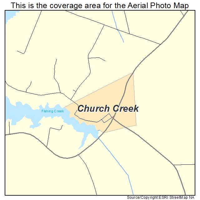Church Creek, MD location map 