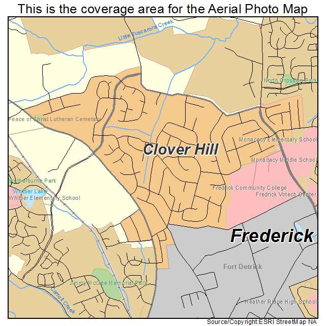 Clover Hill, MD location map 