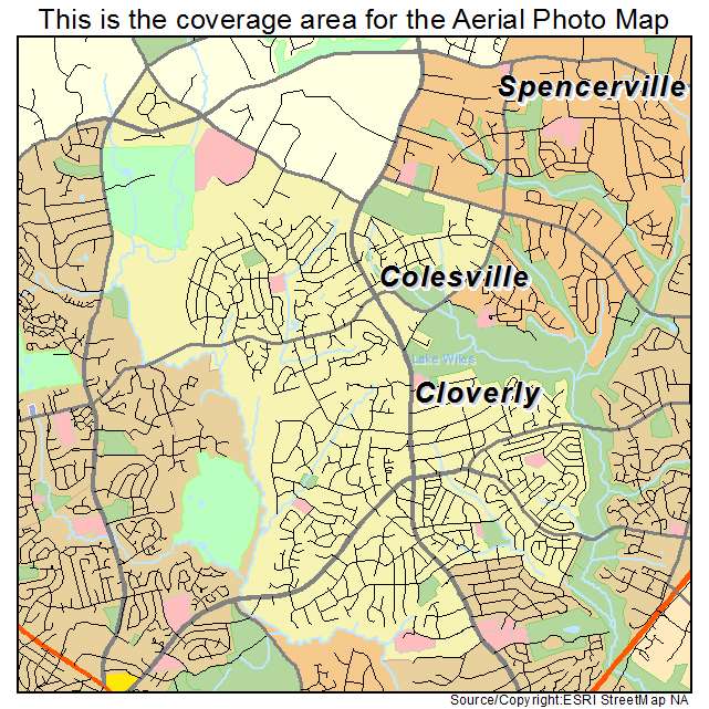 Colesville, MD location map 