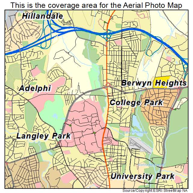 College Park, MD location map 