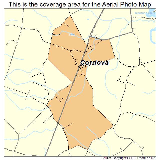Cordova, MD location map 