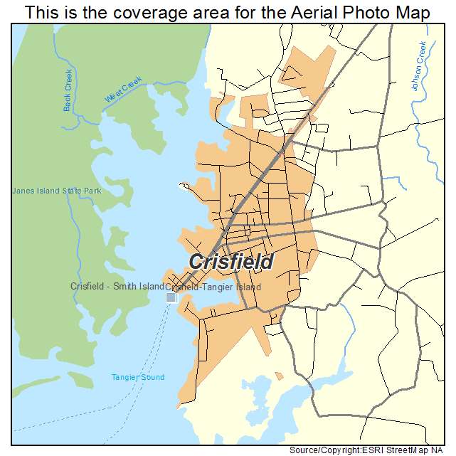 Crisfield, MD location map 