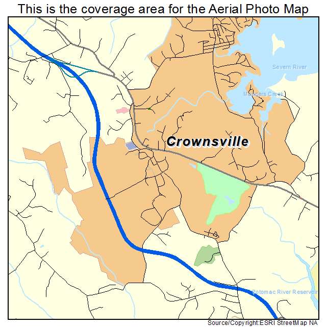 Crownsville, MD location map 