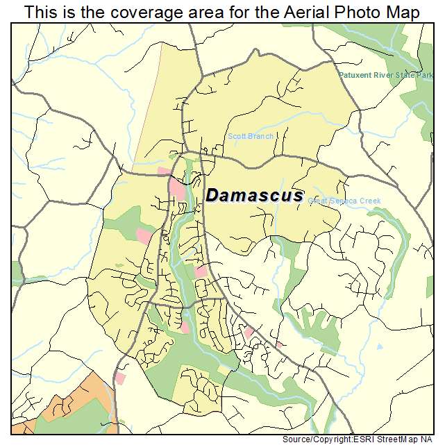 Damascus, MD location map 