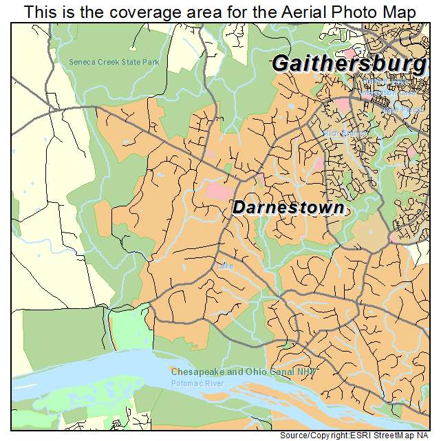 Darnestown, MD location map 