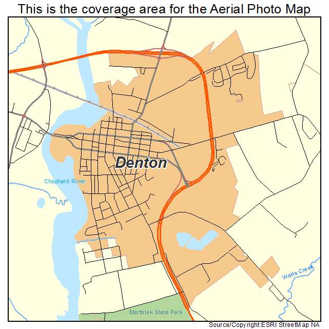 Denton, MD location map 