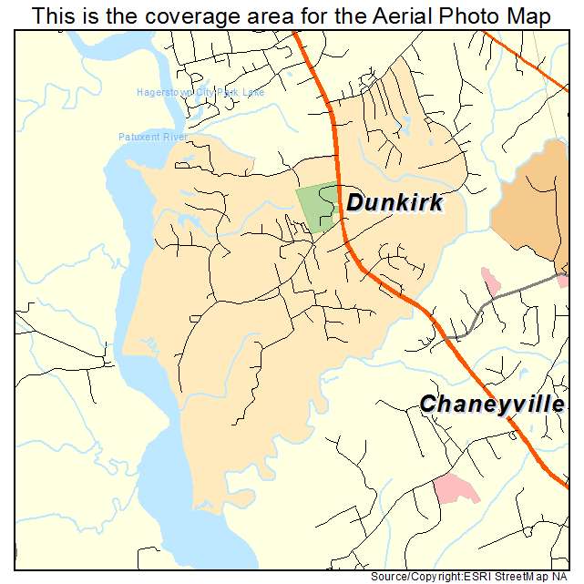 Dunkirk, MD location map 