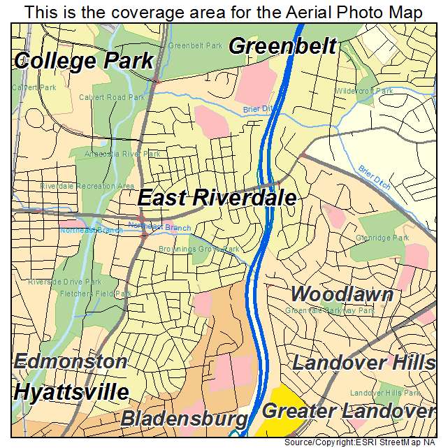 East Riverdale, MD location map 